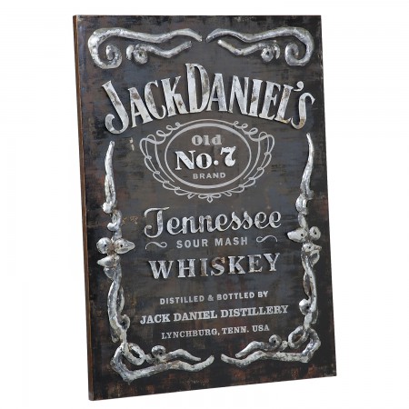 Jack Daniel's Bottle Label Metal Sign